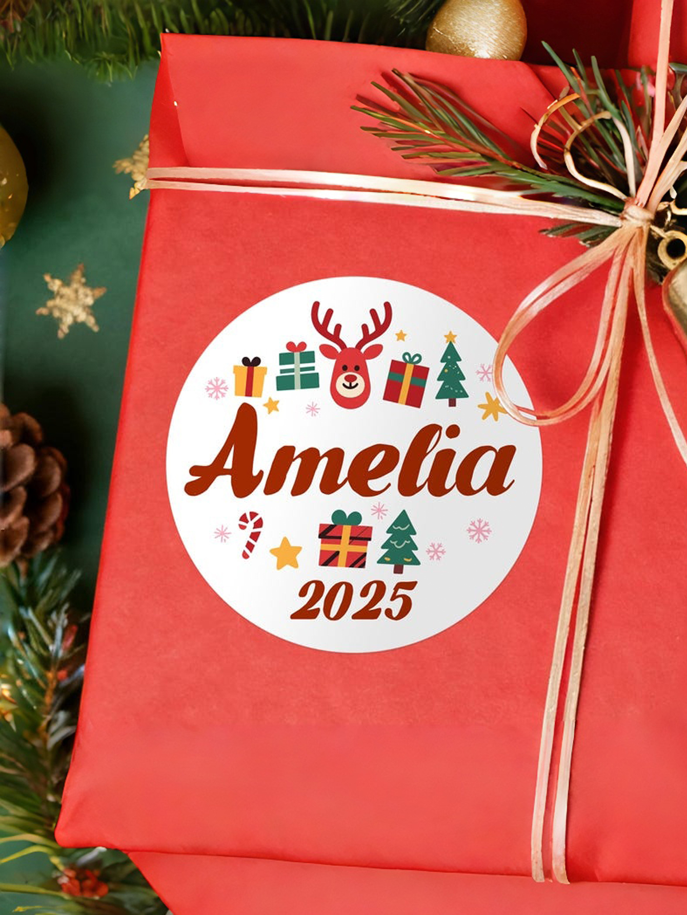 Personalized Christmas Gift Label Stickers